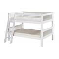 Eco-Flex Camaflexi Low Bunk Bed Angle Ladder - Mission Headboard - White Finish C2013A_WH